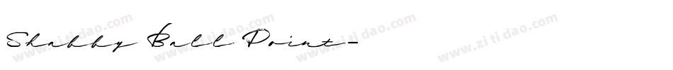 Shabby Ball Point字体转换